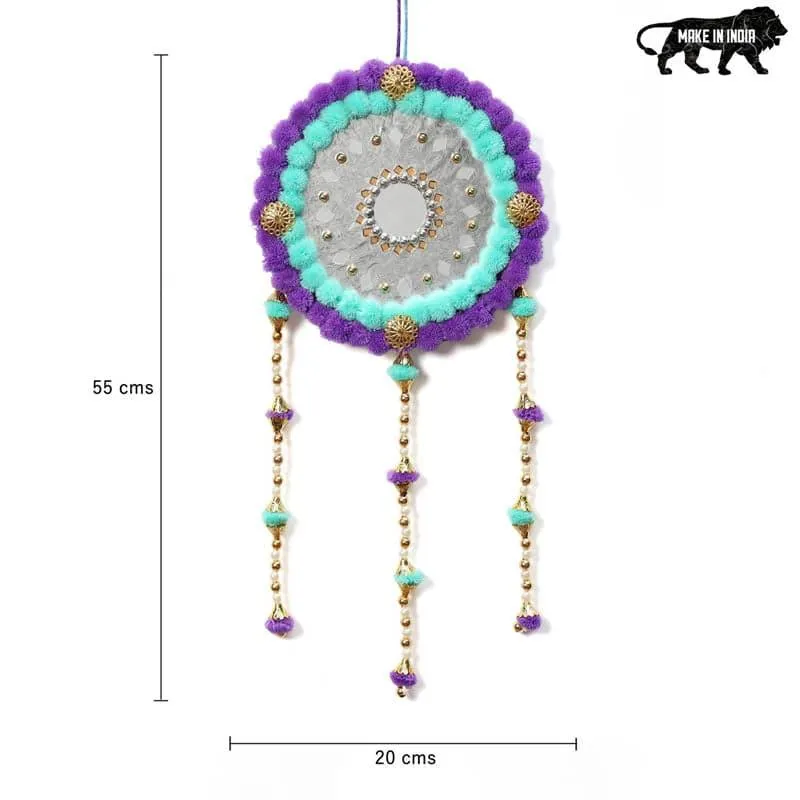 Round Festive Latkan - Aqua & Purple media 3