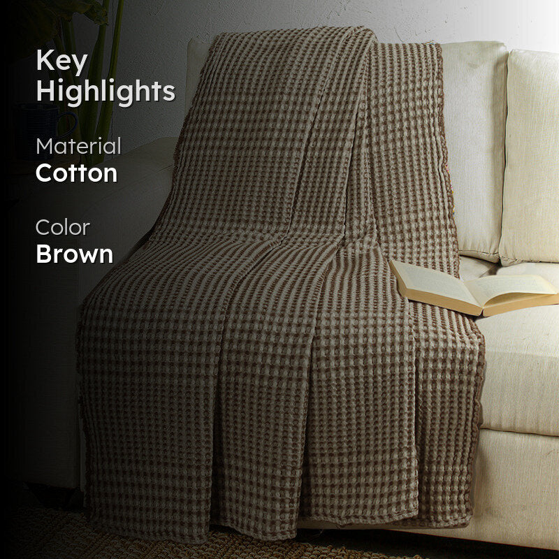 Nudo Cotton Throw - Dark Brown image 2