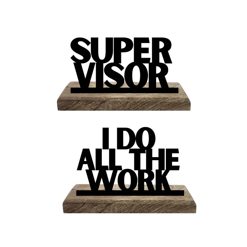 Supervisor Typography Showpiece - Set Of Two media 4