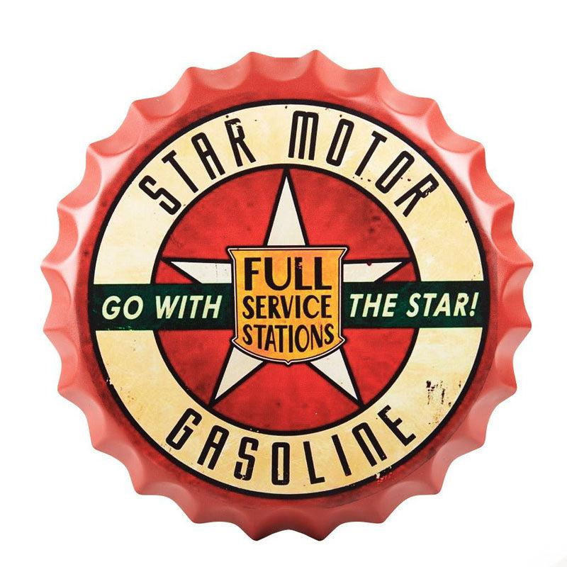 Star Motor Service Station Bottle Cap Metal Wall Accent media 3