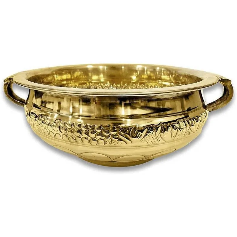 Embossed Decorative Brass Urli media 4