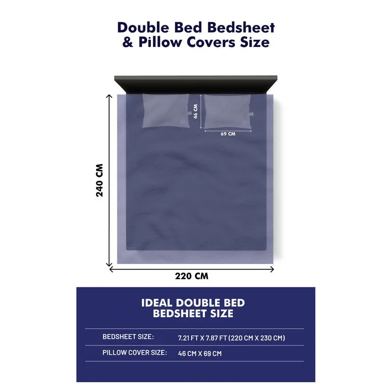 Monte Carlo Magique Angle Cotton Bedsheet (White,Green) - 104 TC media 11