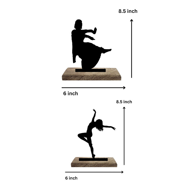 Ballet Kathak Fusion Iron Showpiece - Set Of Two media 8
