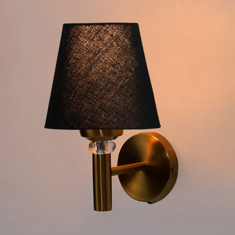 Aquilla Steel & Cotton Wall Lamp - Black media 4