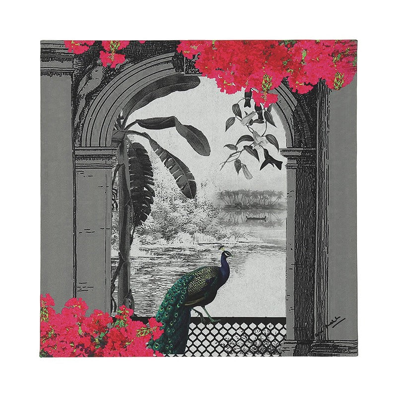 India Circus Mayur Jharokha Canvas Wall Art - Set Of Three media 3