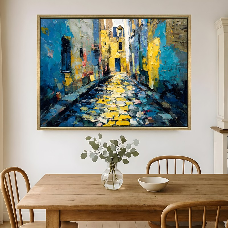 City Canvas Canvas Wall Painting With Frame