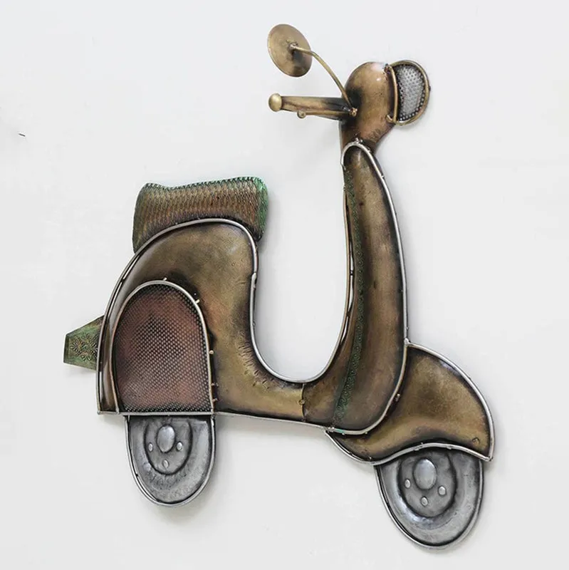 Vintage Scooter Iron Wall Accent - Copper media 5