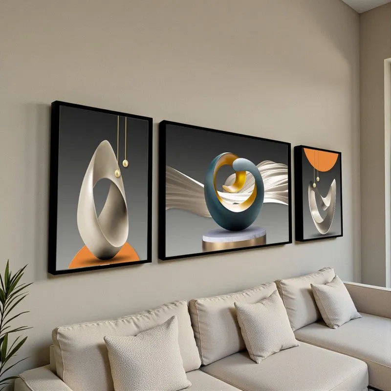 Gia Canvas Wall Art With Frame - Set Of Three media 3