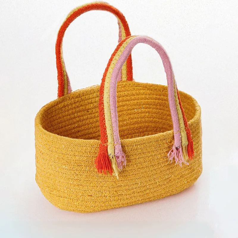 Tidy Twist Cotton Storage Basket Yellow media 1