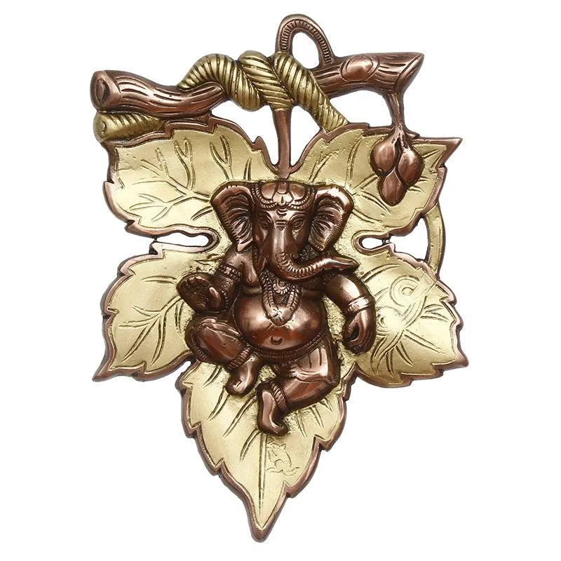 Balganesha Decorative Religious Metal Wall Accent - Gold media 6