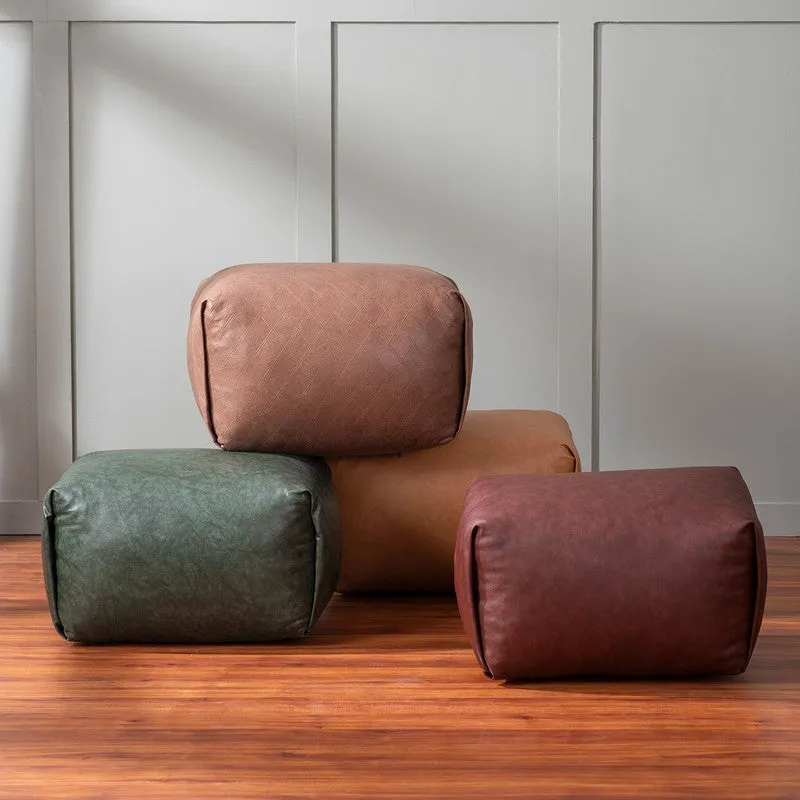Clean Aesthetic Pouffe (Brown) - Set Of Two media 7