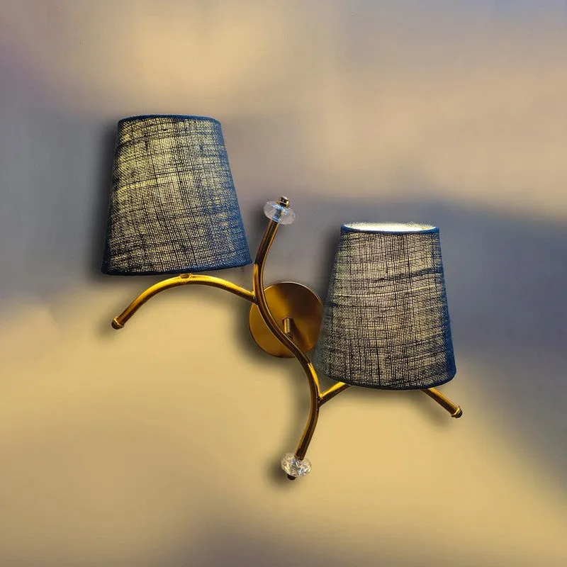 GlowStem Twin Jute Wall Lamp - Blue media 6