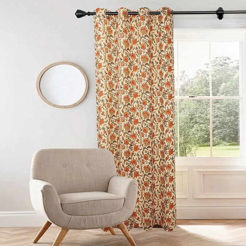 EthnoWeave Floral Cotton Curtain media 3