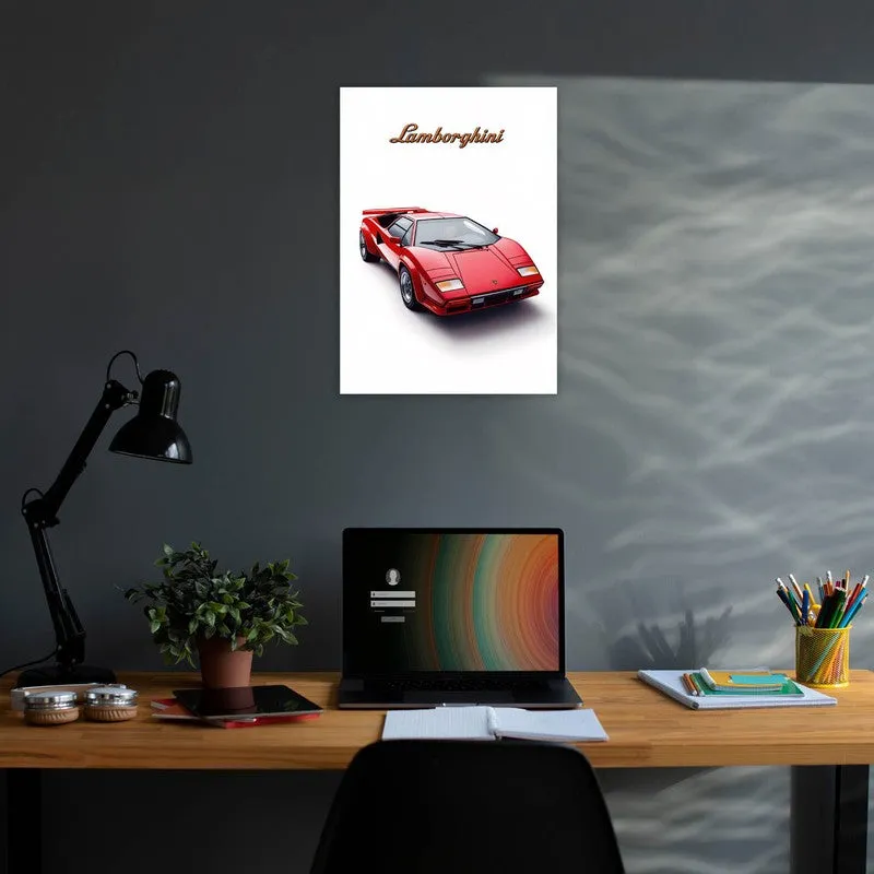 Red Rocket Lamborghini Wall Poster media 3