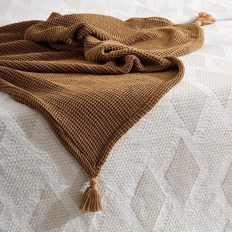 Fibrance Cotton Throw - Brown media 4
