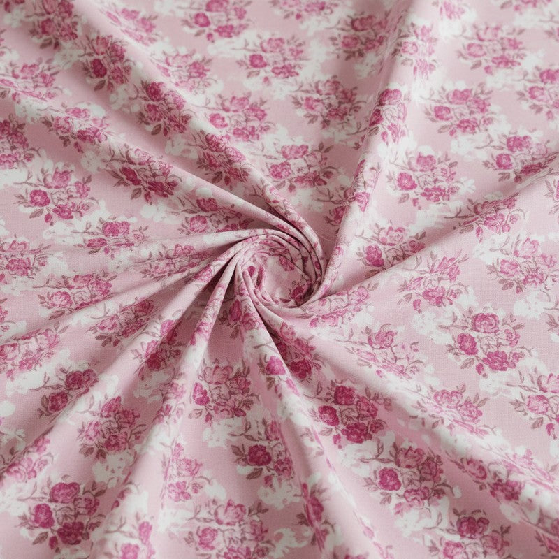 Gemonisis Printed Cotton Bedsheet (Pink) - 200 TC media 5