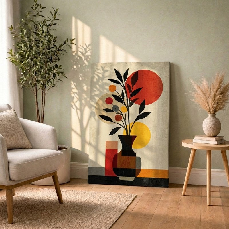 Abstract Botanical Form Canvas Wall Art