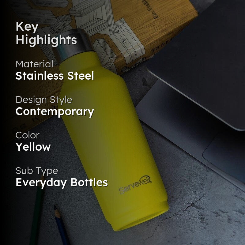 Steel Chill Bottle (675 mL) - Lemon Yellow media 2
