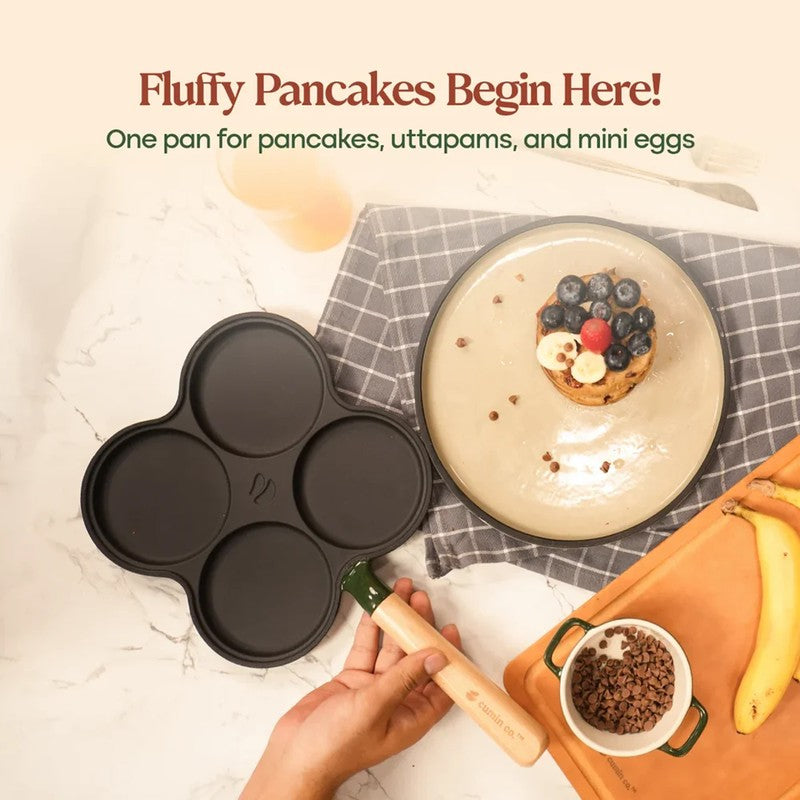 Cumin Co Enamel Cast Iron Appam Pan - Rust media 12