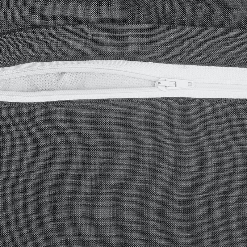 Elegant Edge Solid Cotton Cushion Cover (Grey) - Set Of Two media 5