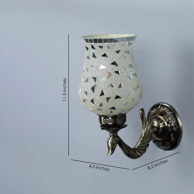 Asta Love Gleam Mosaic Glass & Metal Wall Lamp media 5