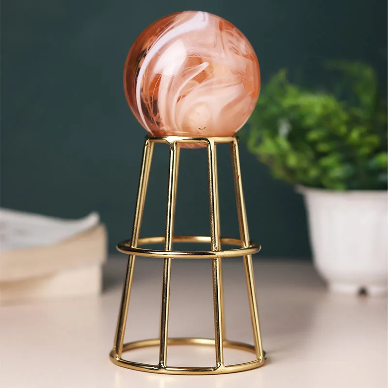 Aiofe Orb Showpiece - Peach & Gold media 1