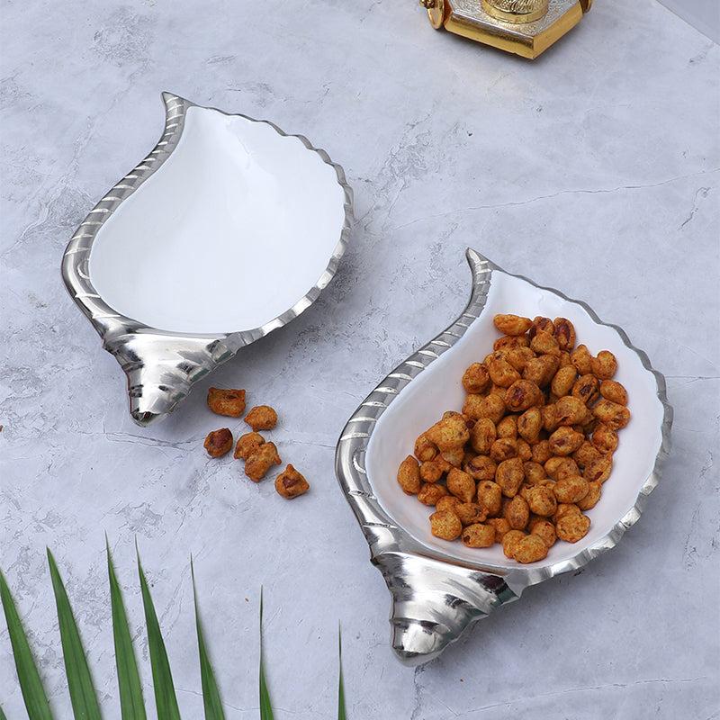 Folha Aluminum Platter - Set of Two