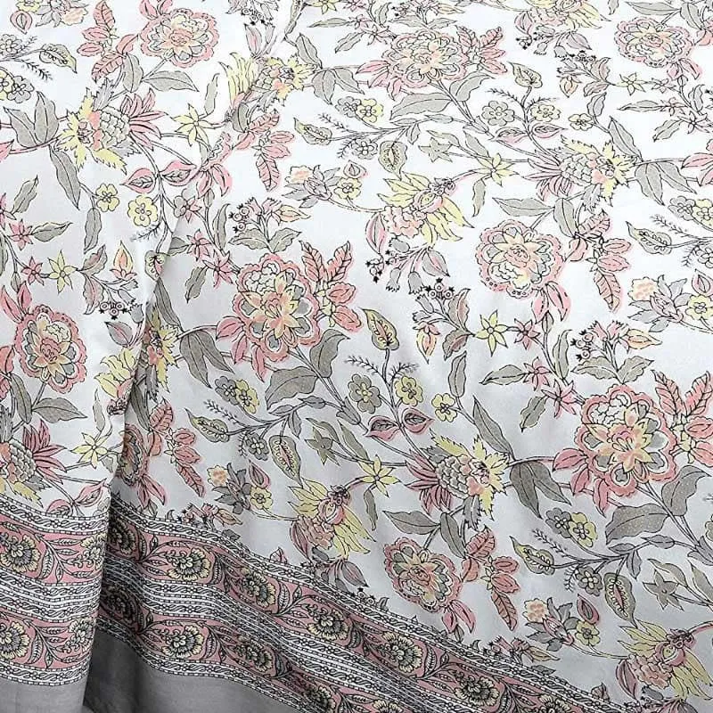 Floral Print Panache Cotton Bedsheet - 180 TC media 4