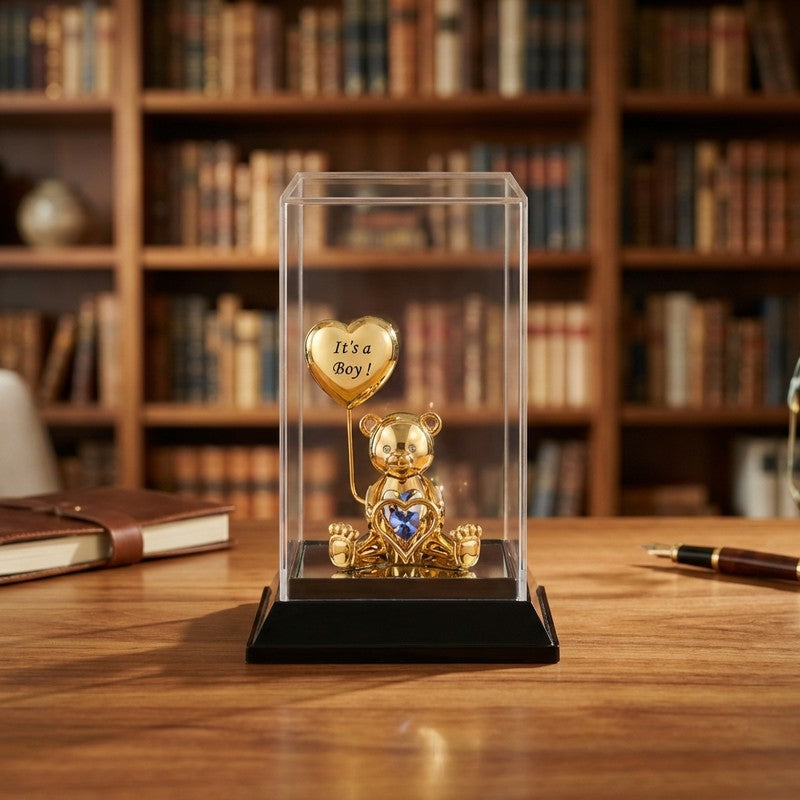 Baby Boy Bear 24K Gold Plated Mild Steel Showpiece