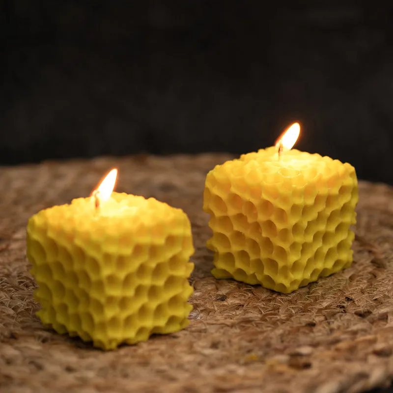 Honeycomb Cinnamon Scented Candle - Set Of Two media 5
