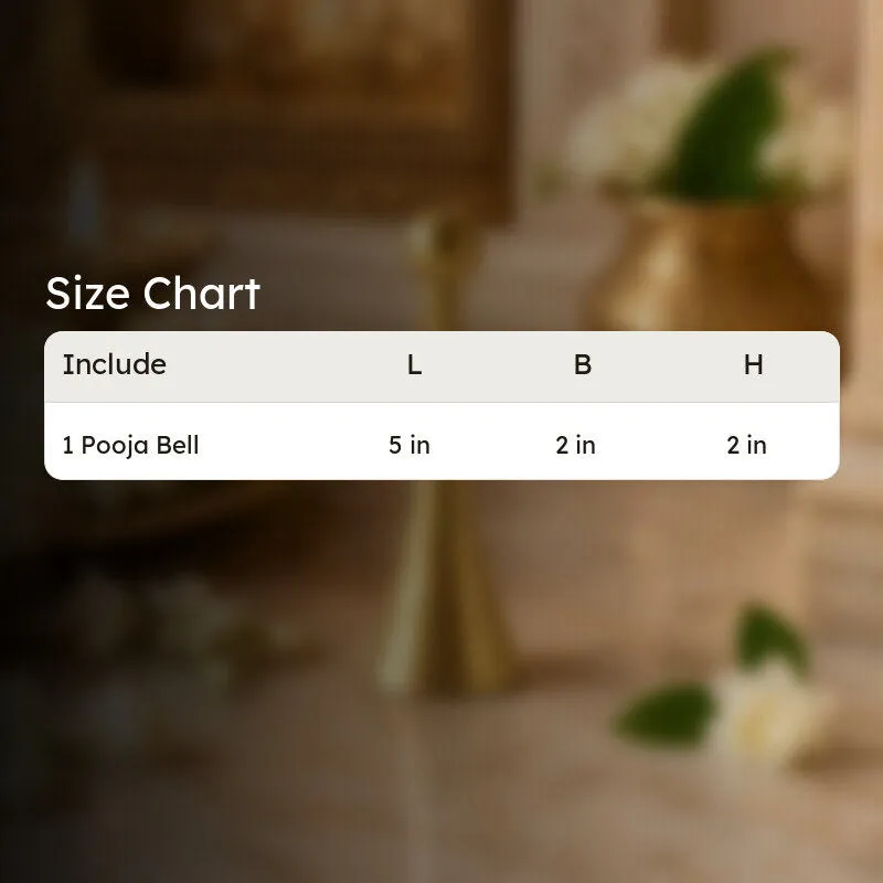 Modern Temple Brass Pooja Bell media 8