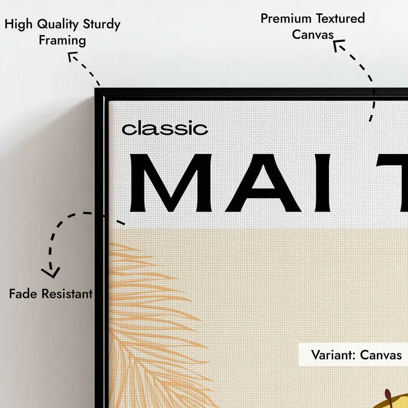 MaiTai Archival Canvas Wall Art - Black media 7