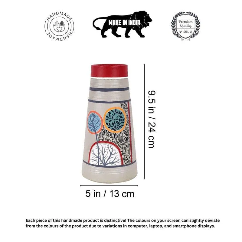 Gunjan Tribal Terracotta Vase media 5