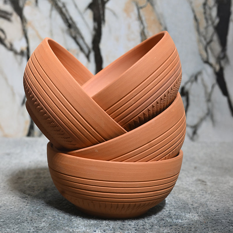 Rhea Terracotta Serving Bowl (220 mL) - Set Of Two media 3