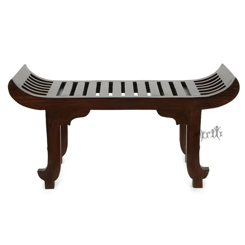 Nemo Teal Wood Ottoman media 4