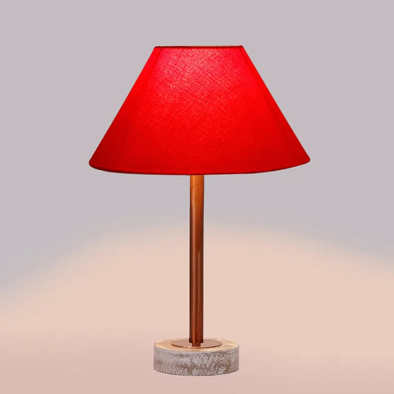 Cotin II Rodin Wooden Table Lamp - Red,Copper,White media 5
