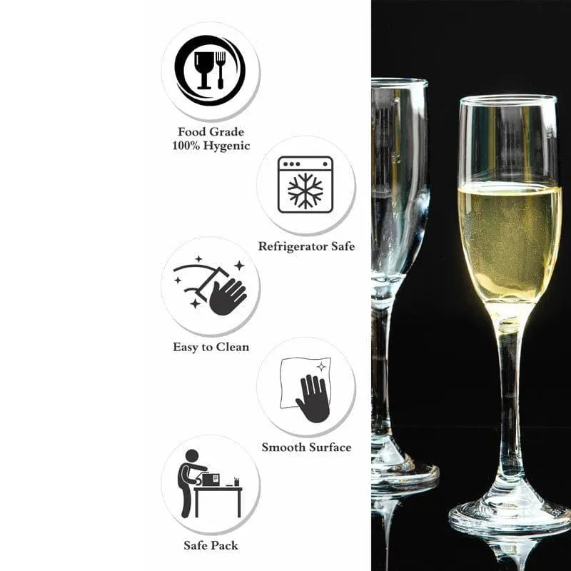Raven Flute Glasses (180 ML) - Set Of Six media 5