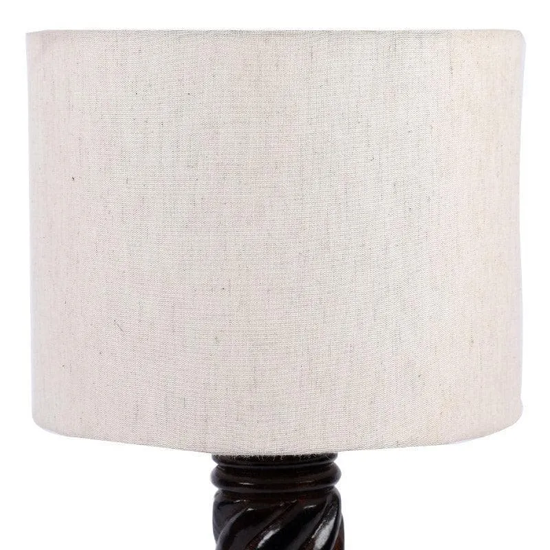 Sorar Wynn Fabric Table Lamp - White,Brown media 5