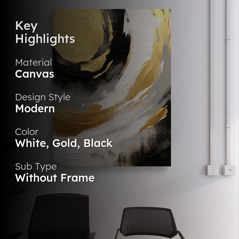 Ink & Gold Canvas Wall Painting media 2