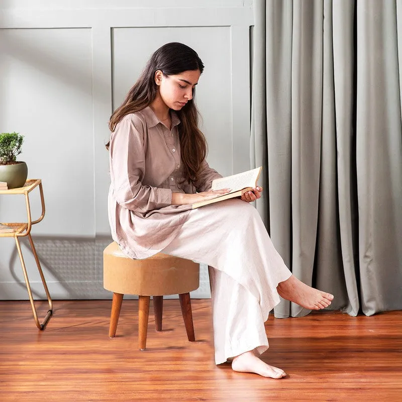 Urban Round Pouf Ottoman - Brown media 3