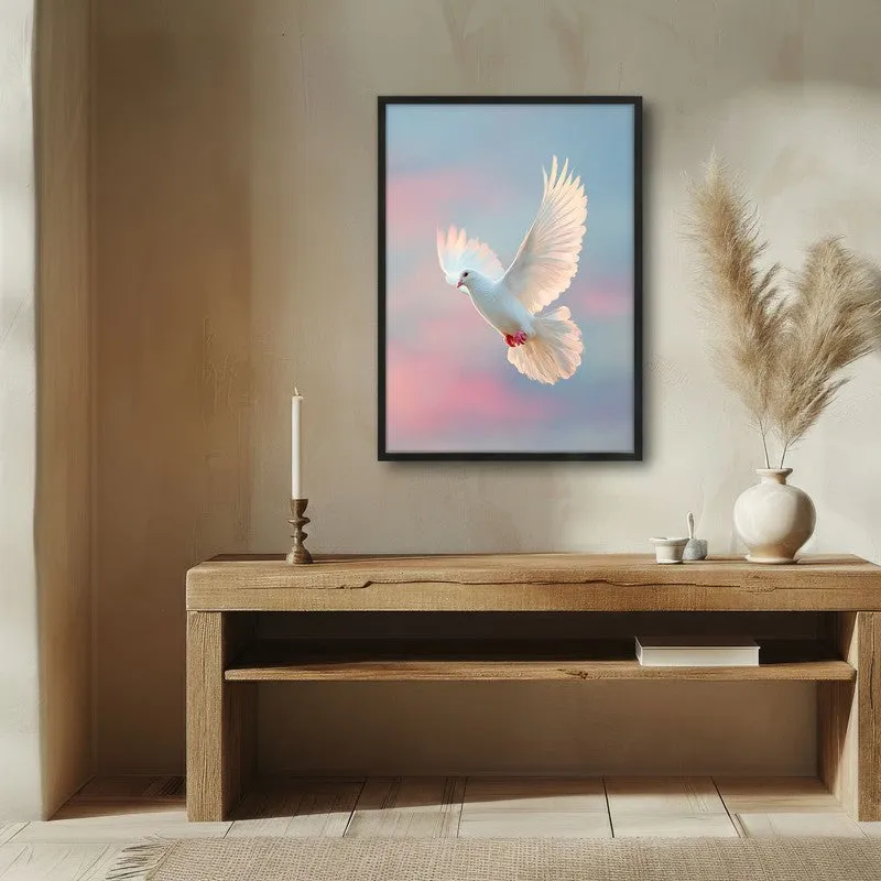 Soaring Stillness Archival Paper Wall Painting With Black Frame media 1