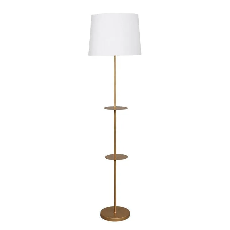 Rothnia Gold Floor Lamp With Shelf media 5