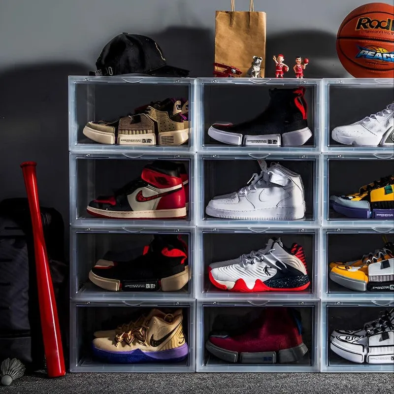Transparent Stackable Shoe Box Organizer - Set Of Six media 7