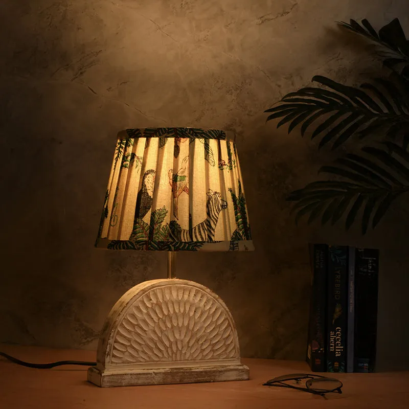 Half Carve Fauna Cotton Table Lamp media 1