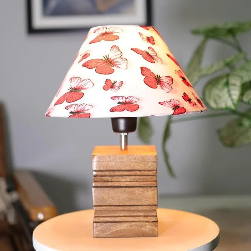 Butterfly Cube Fabric Table Lamp - Multicolor media 3