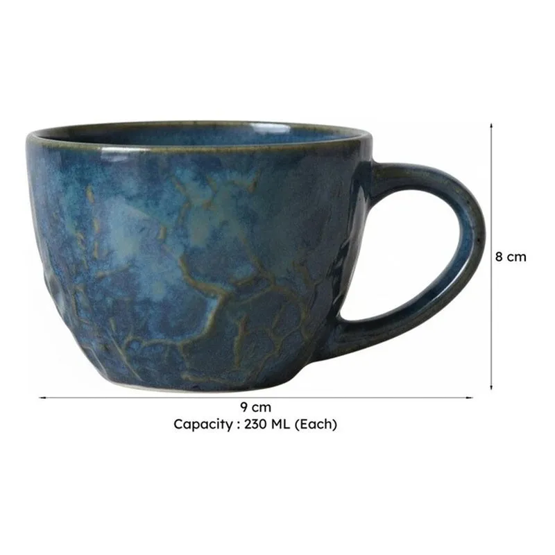 Meva Ceramic Tea Cup (230 mL Each) - Set of Three media 5
