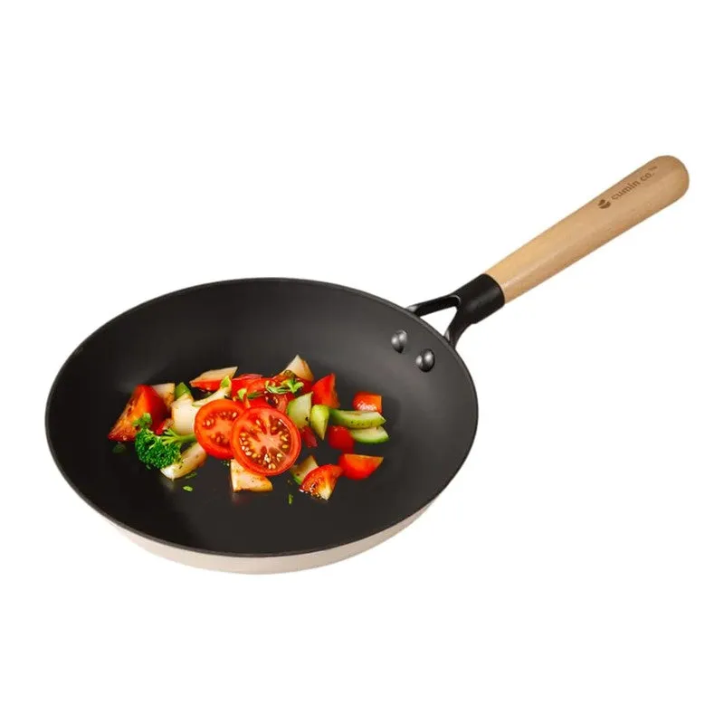 Cumin Co Enamel Cast Iron Frying Pan (White) - 1500 mL media 3