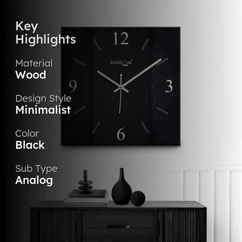 Vexon Analog Wall Clock - Black media 2