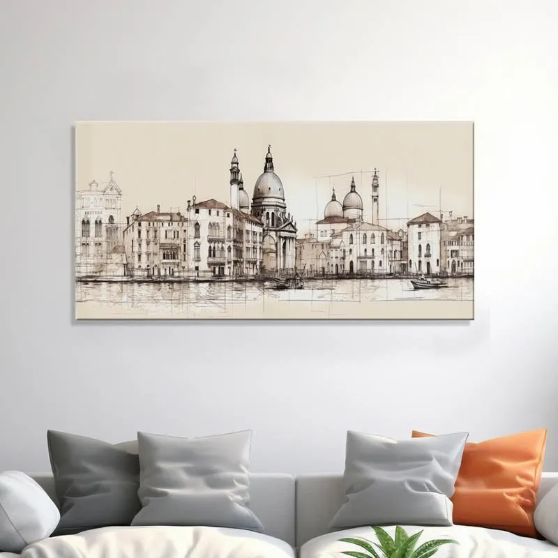 Vintage Cityscape Wall painting media 1