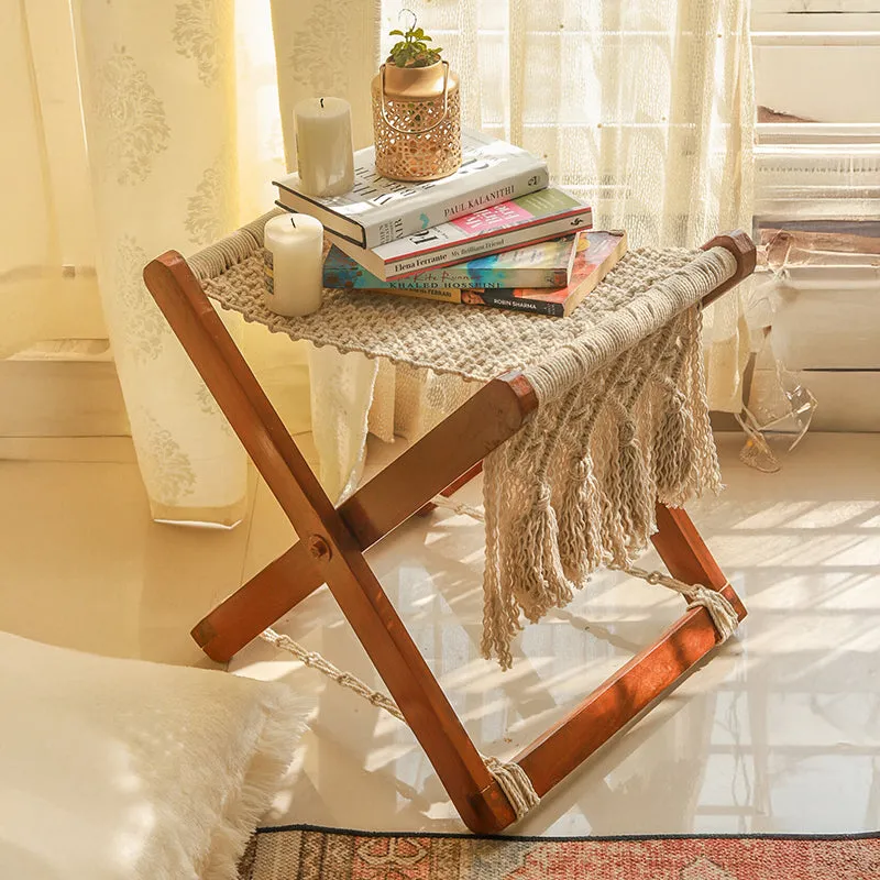 Arman Foldable Macrame Stool media 4